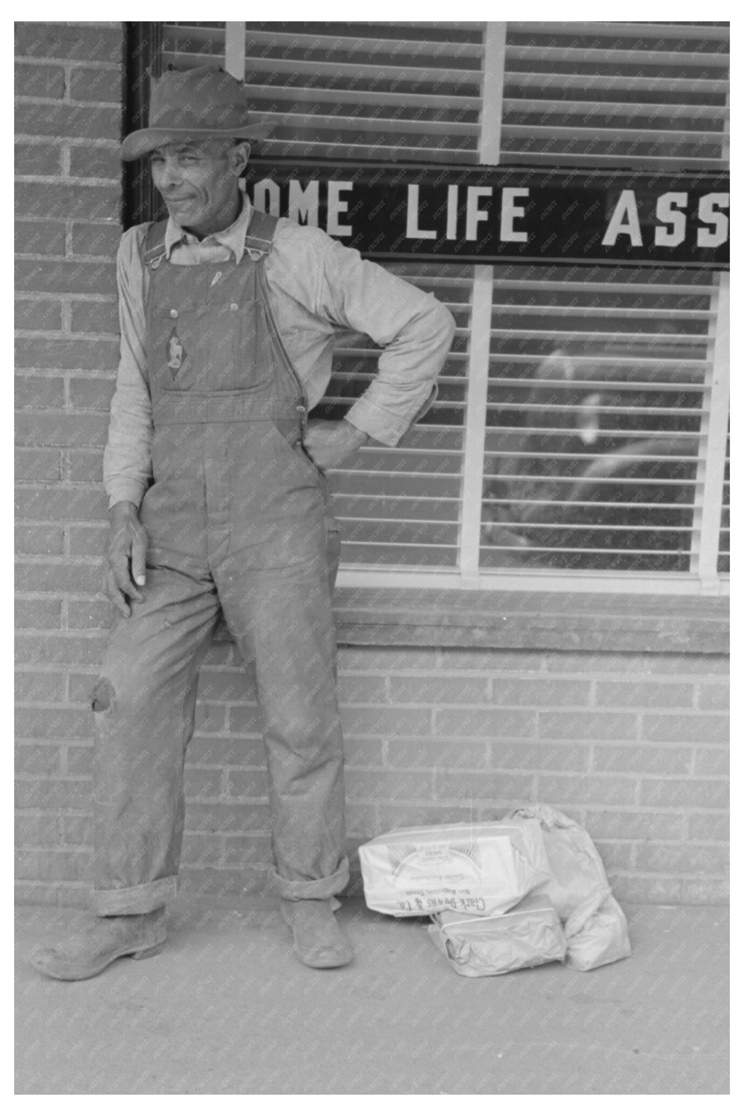 Farmer Transporting Supplies San Augustine Texas 1939