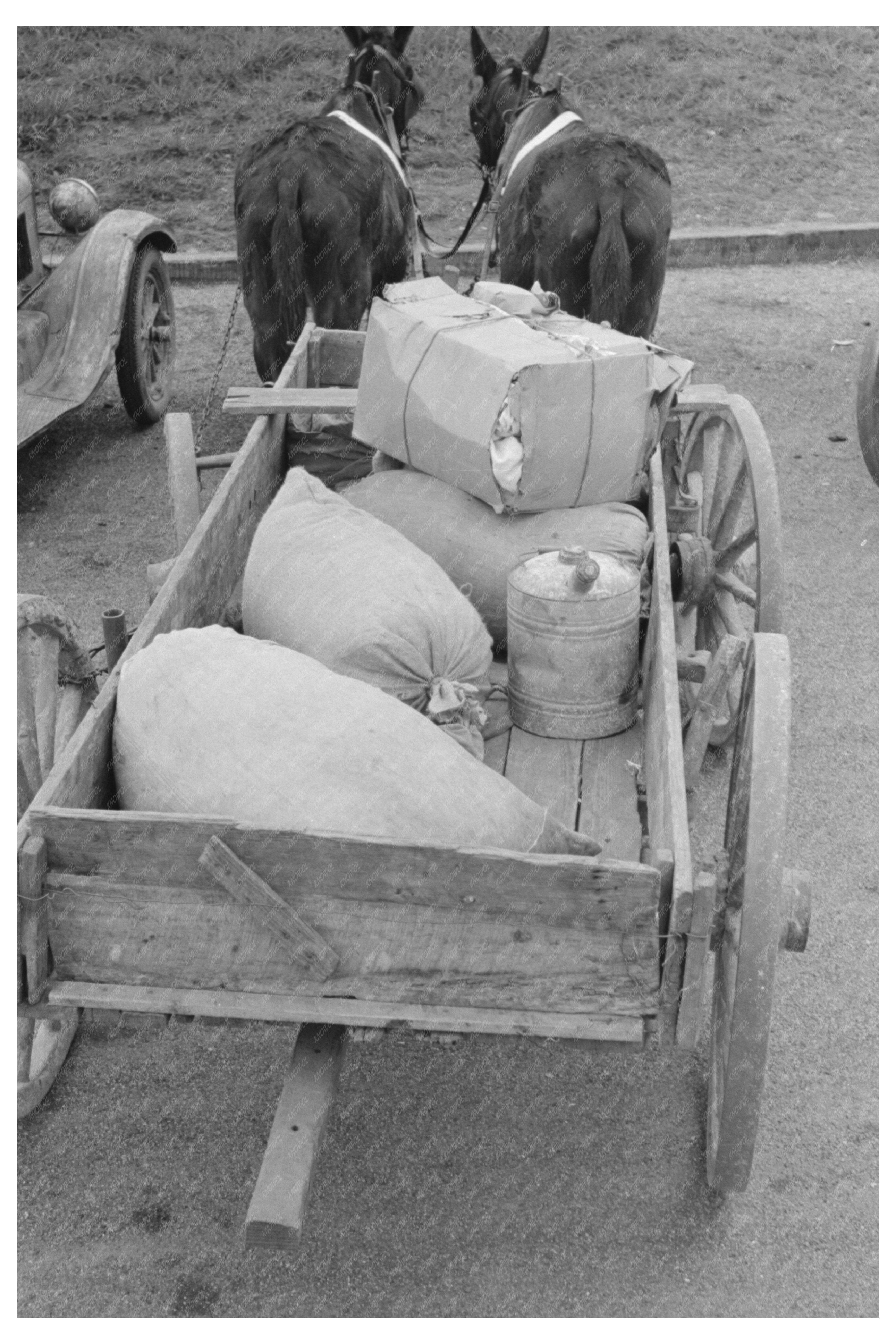 Farmers Wagon in San Augustine Texas April 1939