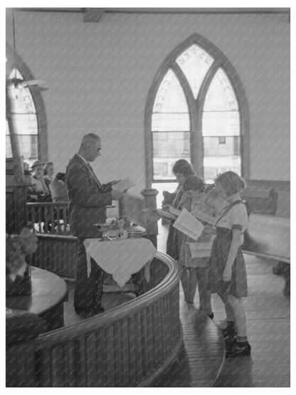 Preacher Reading Lesson Before Baptism San Augustine Texas 1939