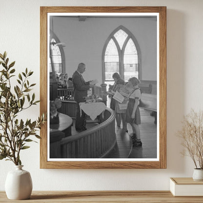 Preacher Reading Lesson Before Baptism San Augustine Texas 1939