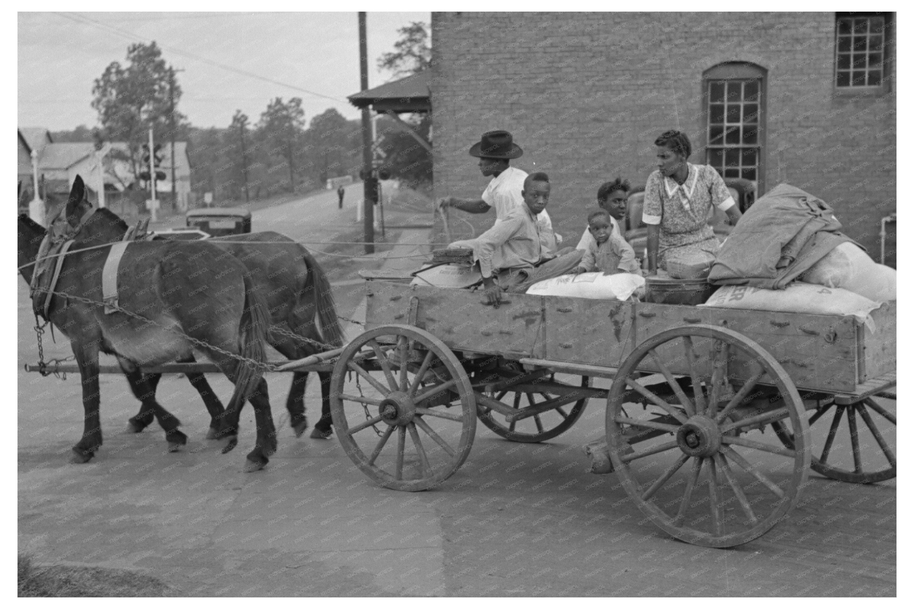 Farmer Loading Supplies in San Augustine Texas 1939