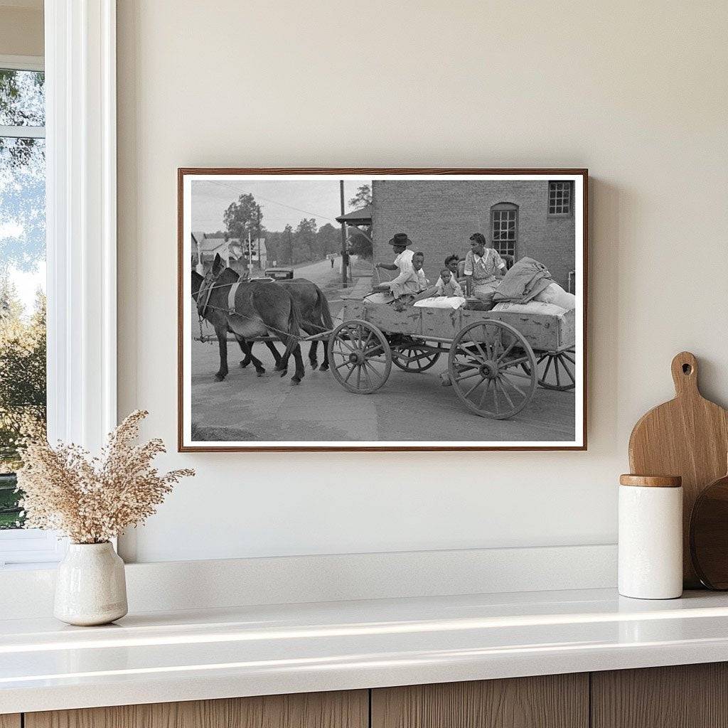 Farmer Loading Supplies in San Augustine Texas 1939