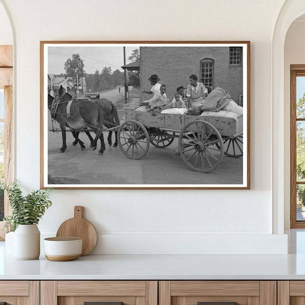 Farmer Loading Supplies in San Augustine Texas 1939