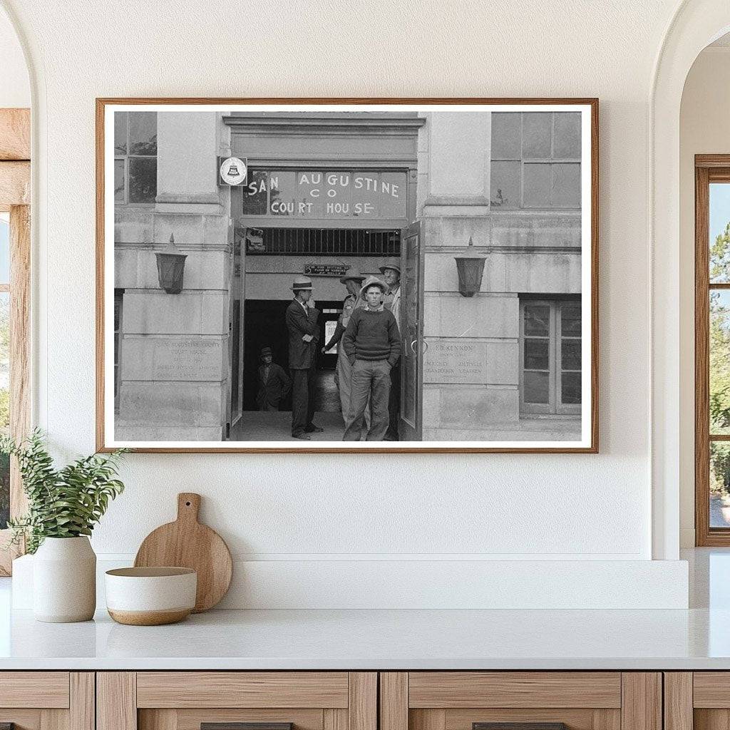 San Augustine Courthouse Entrance Texas 1939