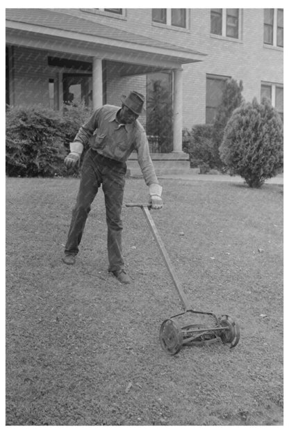 San Augustine Texas Grass Cutting Scene April 1939