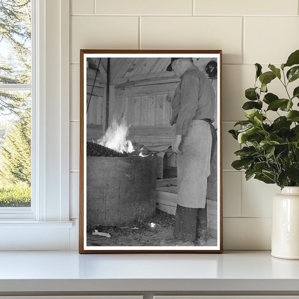 Blacksmith at Southern Paper Mill Lufkin Texas April 1939