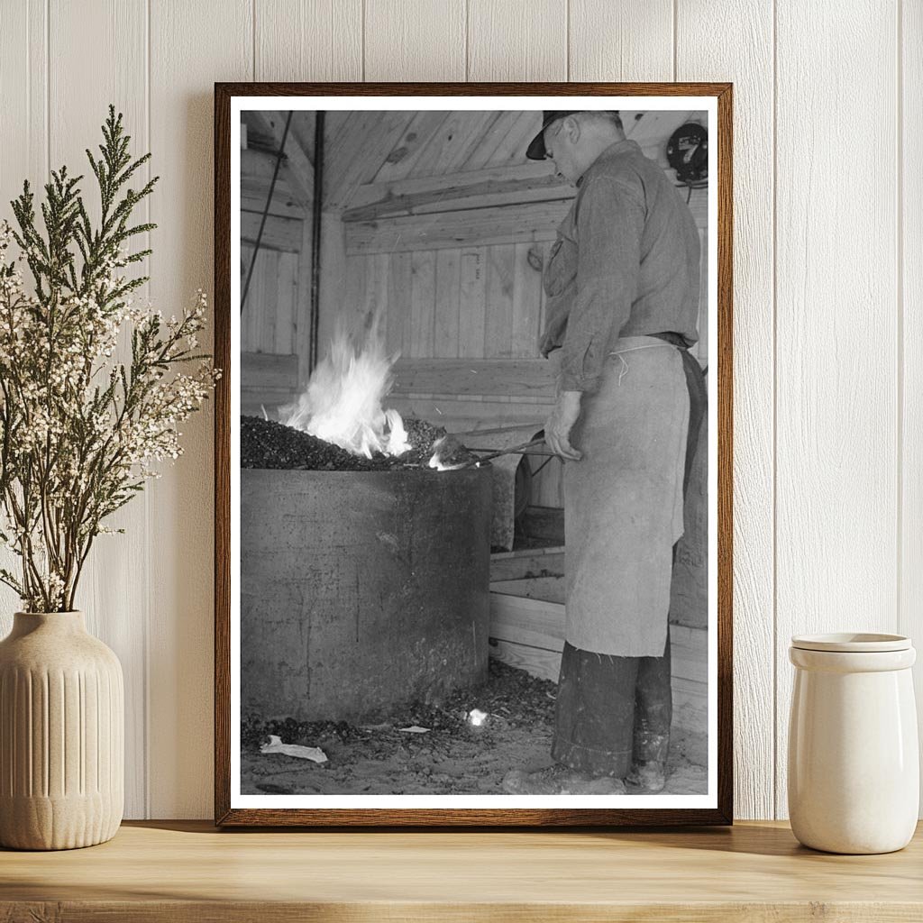 Blacksmith at Southern Paper Mill Lufkin Texas April 1939