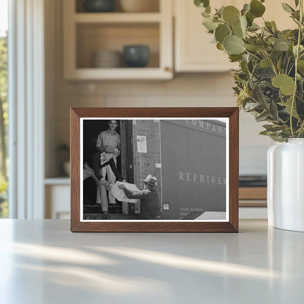 Strawberry Loading in Refrigerator Car Hammond Louisiana 1939