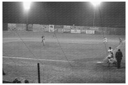 Night Baseball Scene in Marshall Texas 1939