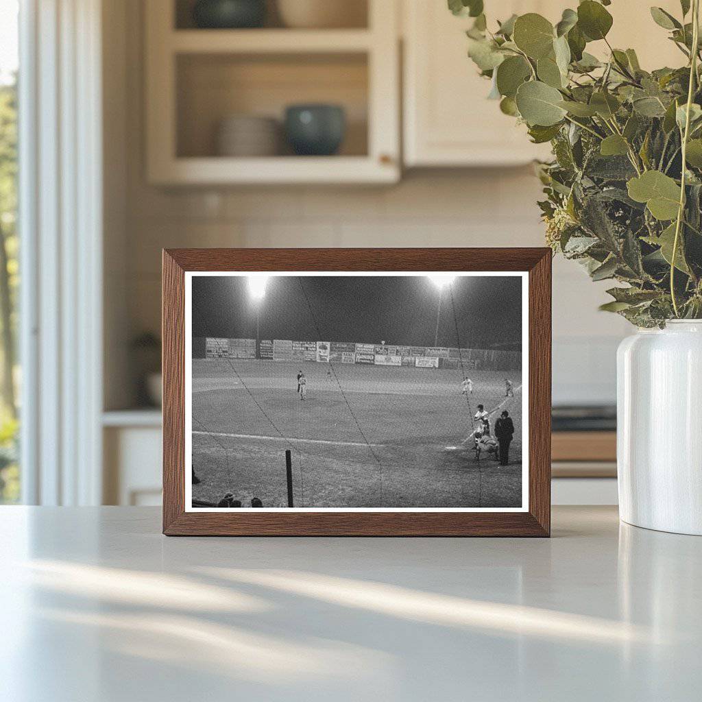 Night Baseball Scene in Marshall Texas 1939