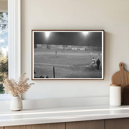 Night Baseball Scene in Marshall Texas 1939