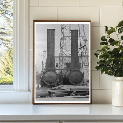 Steam Boilers at Kilgore Oil Well Texas April 1939