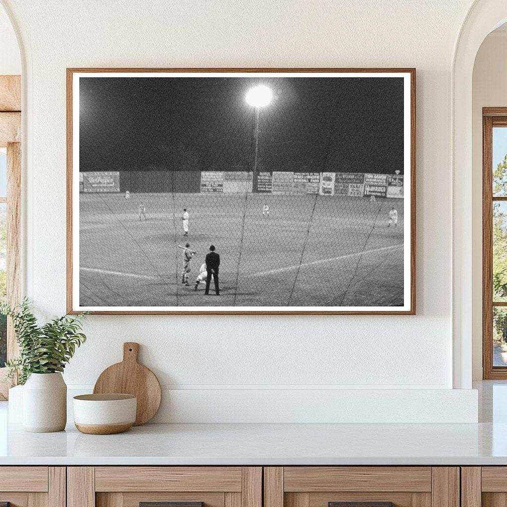 Nighttime Baseball Game in Marshall Texas 1939