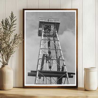 Oil Derrick in Kilgore Texas April 1939 Vintage Image