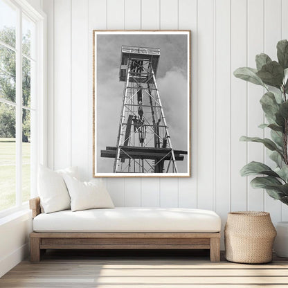 Oil Derrick in Kilgore Texas April 1939 Vintage Image