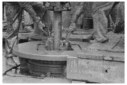Workers Removing Clamps at Kilgore Texas Oil Well 1939