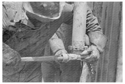 Vintage 1939 Photograph of Oil Drill Pipe in Kilgore Texas