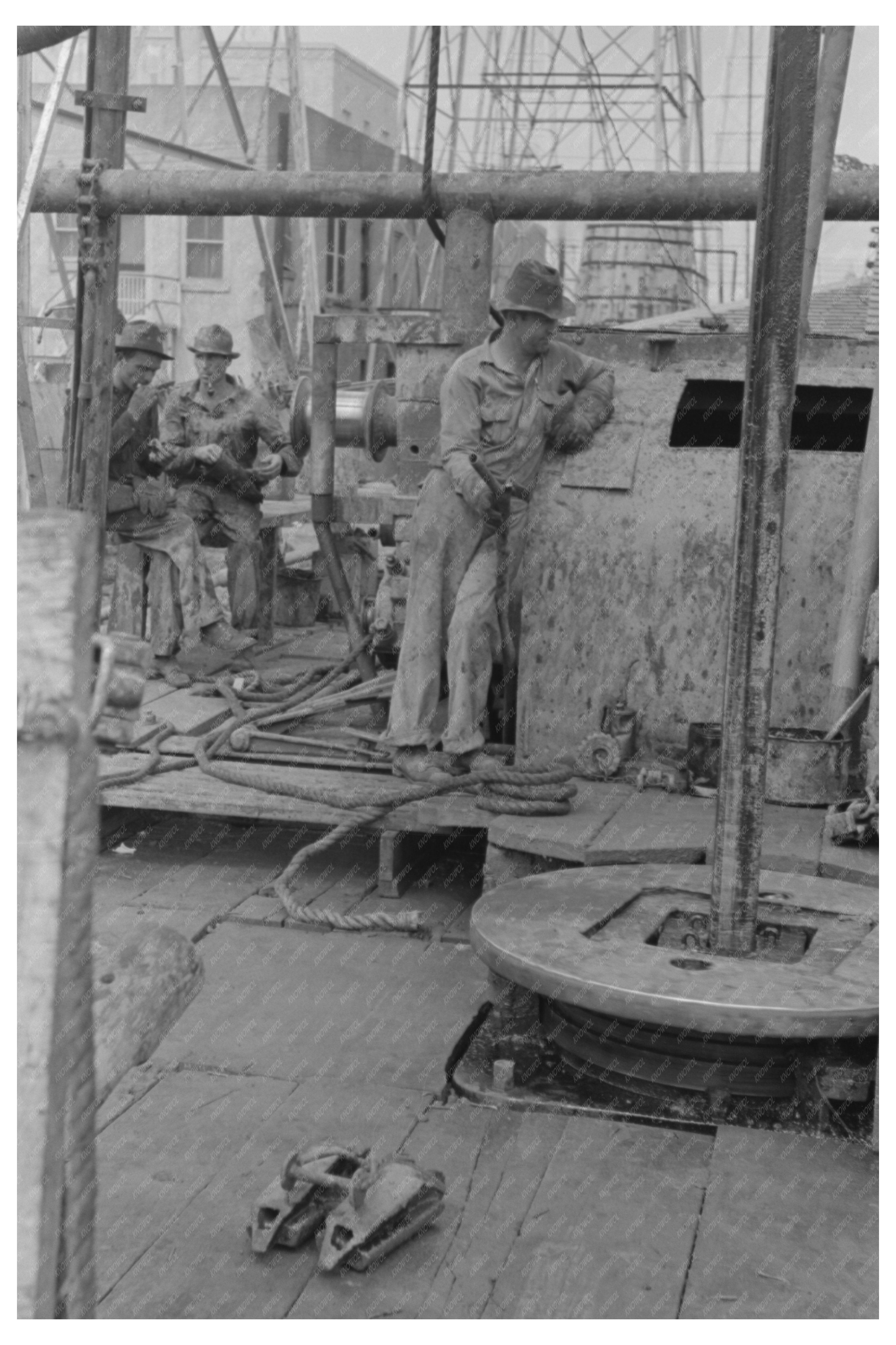 Oil Drillers in Kilgore Texas April 1939 Image