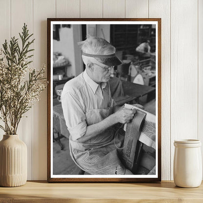 Bootmakers Sewing Uppers in Alpine Texas May 1939