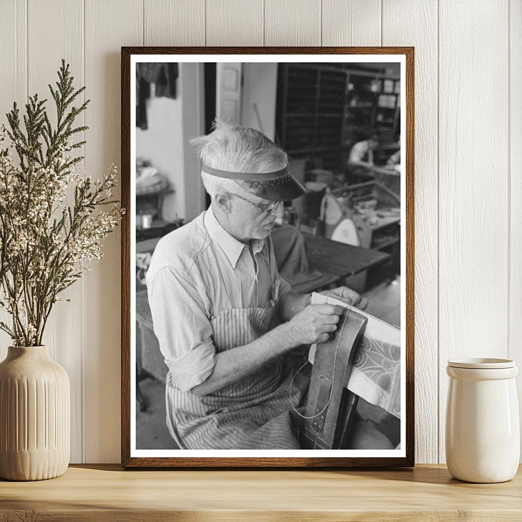 Bootmaking Workers Sewing Uppers in Alpine Texas 1939