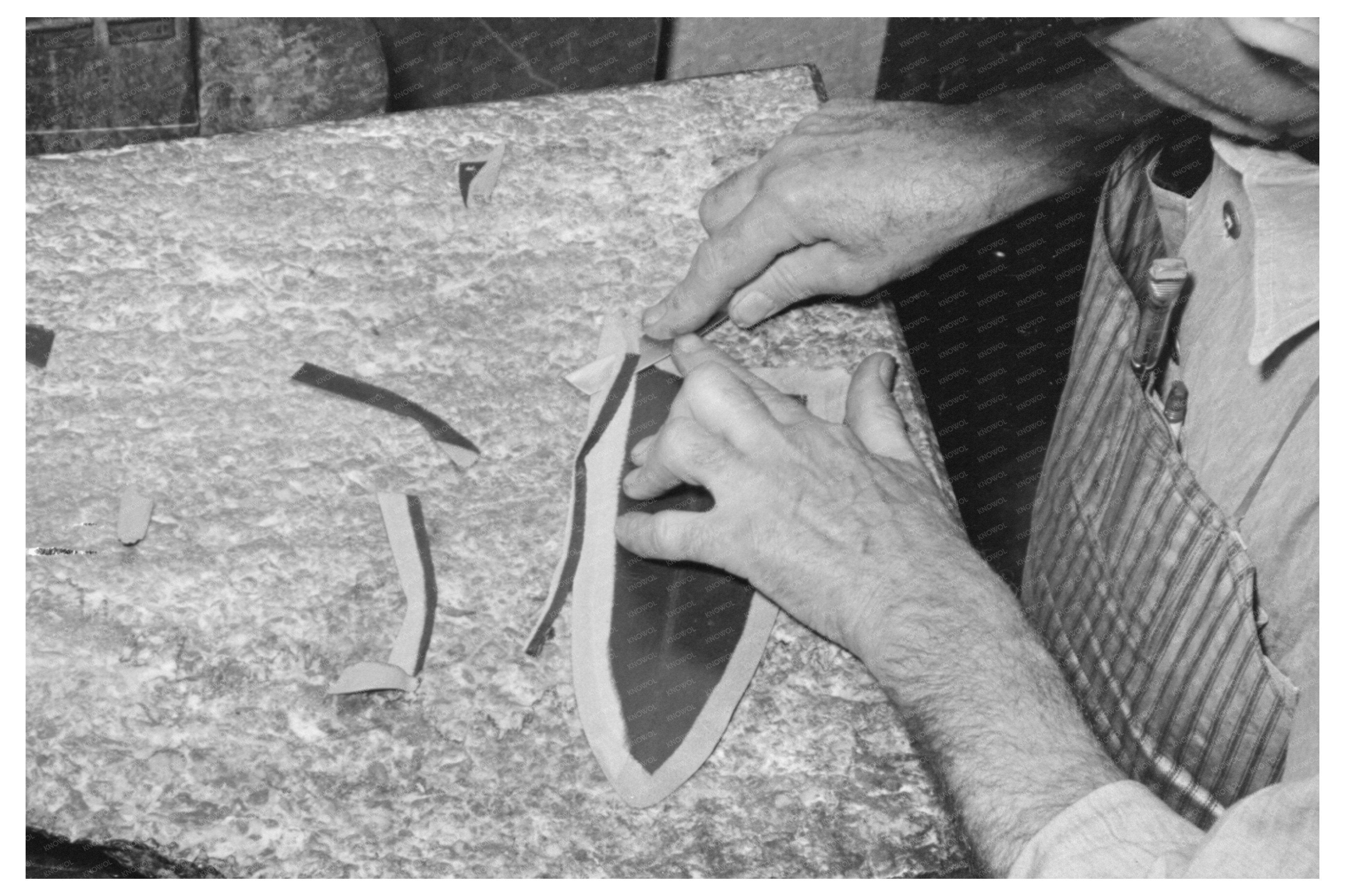 Bootmaking Process in Alpine Texas May 1939