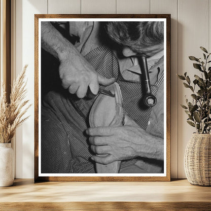 Bootmaking Process in Alpine Texas 1939