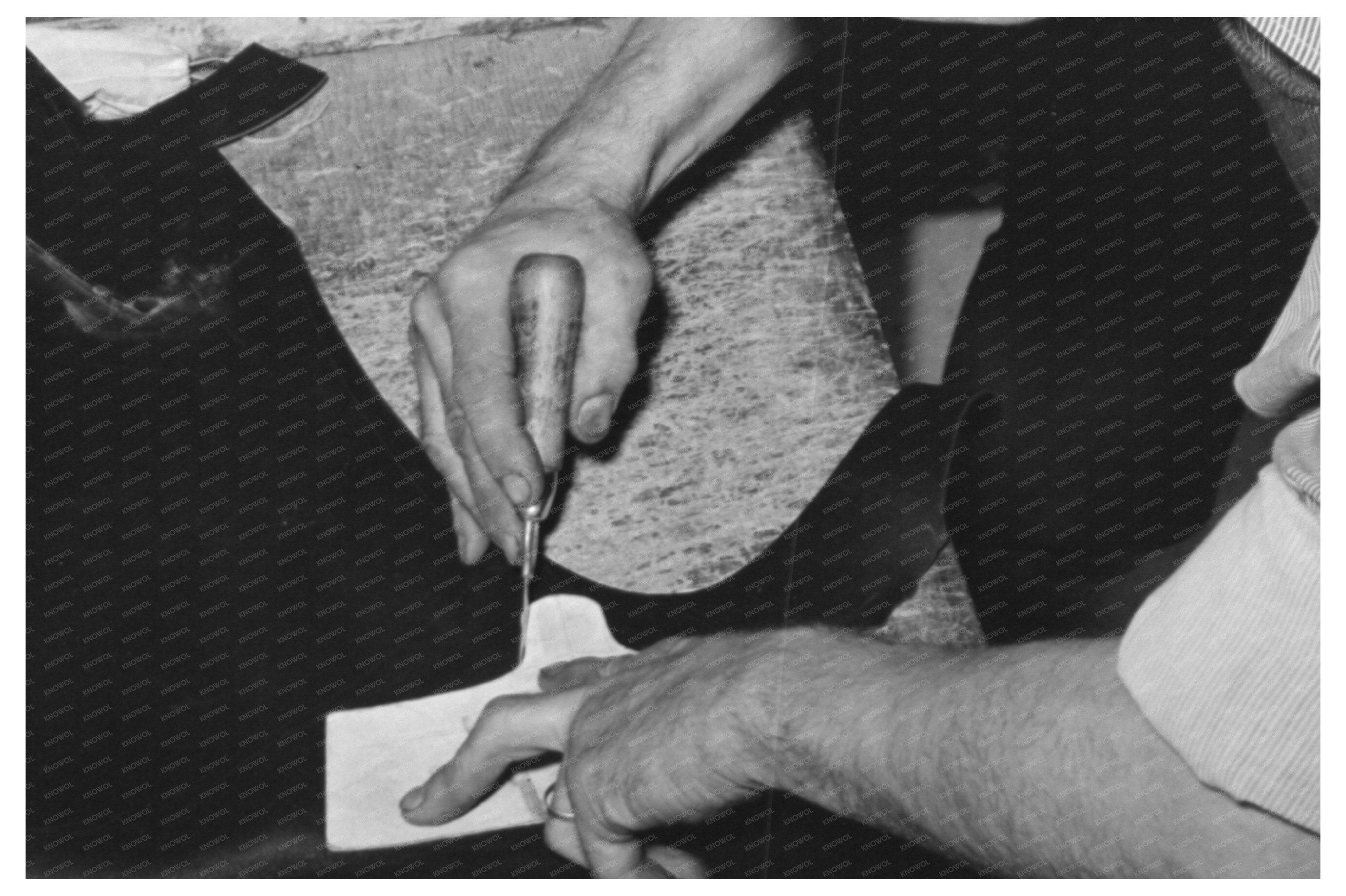 Bootmaking Shop in Alpine Texas May 1939