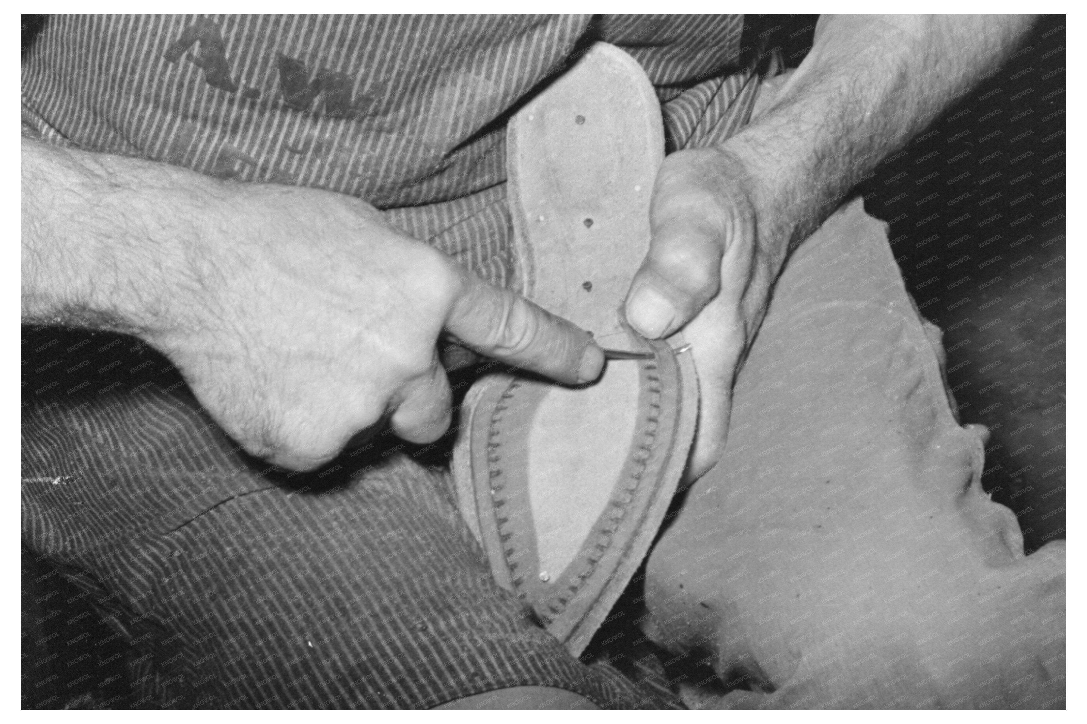 Bootmaking in Alpine Texas 1939 Vintage Image