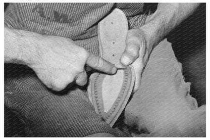 Bootmaking in Alpine Texas 1939 Vintage Image