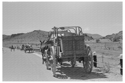 Vintage Chuck Wagon and Bedrolls near Marfa Texas 1939