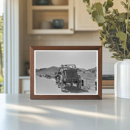 Vintage Chuck Wagon and Bedrolls near Marfa Texas 1939