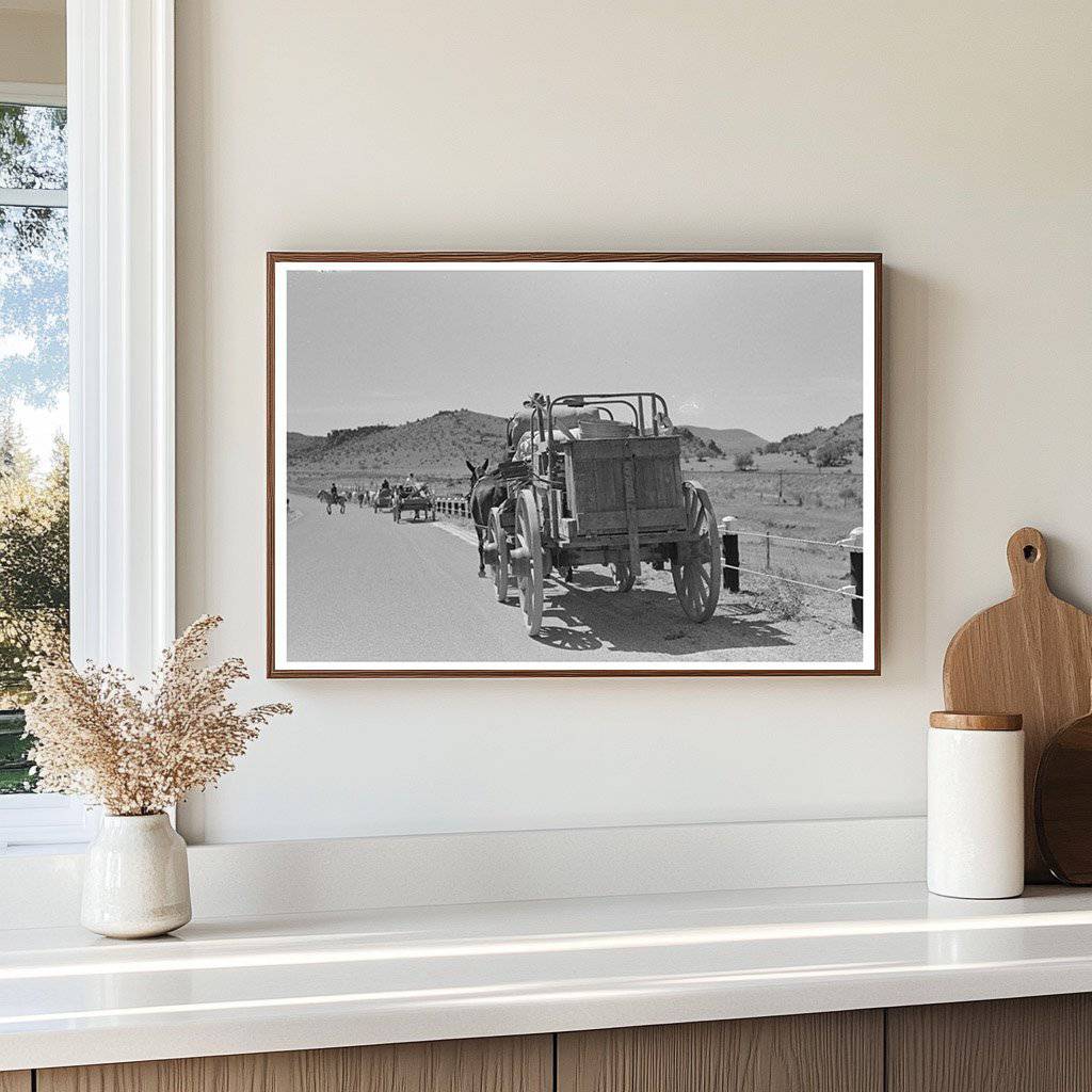 Vintage Chuck Wagon and Bedrolls near Marfa Texas 1939