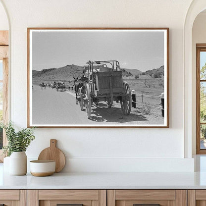 Vintage Chuck Wagon and Bedrolls near Marfa Texas 1939