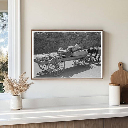 Wagon Transporting Military Supplies in Marfa Texas 1939