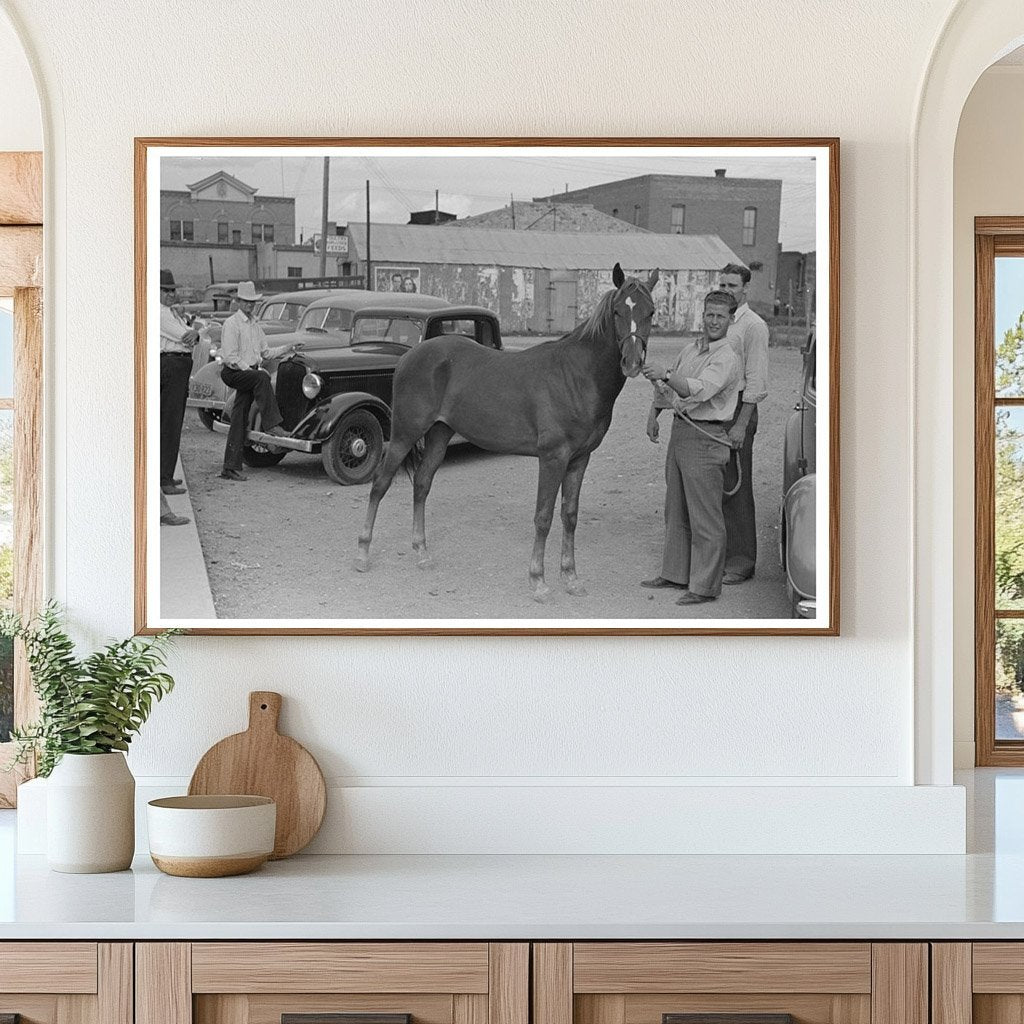 Horse for Sale on Streets of Alpine Texas May 1939