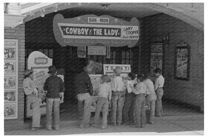 Children Outside Movie Theater Alpine Texas May 1939