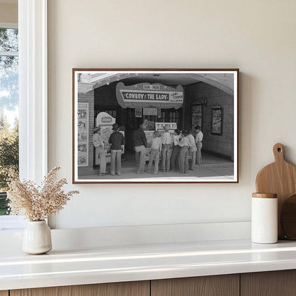 Children Outside Movie Theater Alpine Texas May 1939