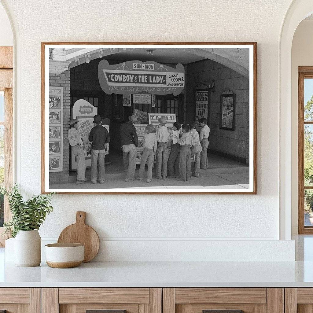 Children Outside Movie Theater Alpine Texas May 1939