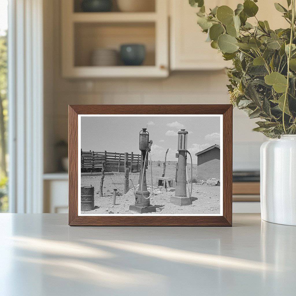 Gasoline Pumps at Walking X Ranch Marfa Texas 1939