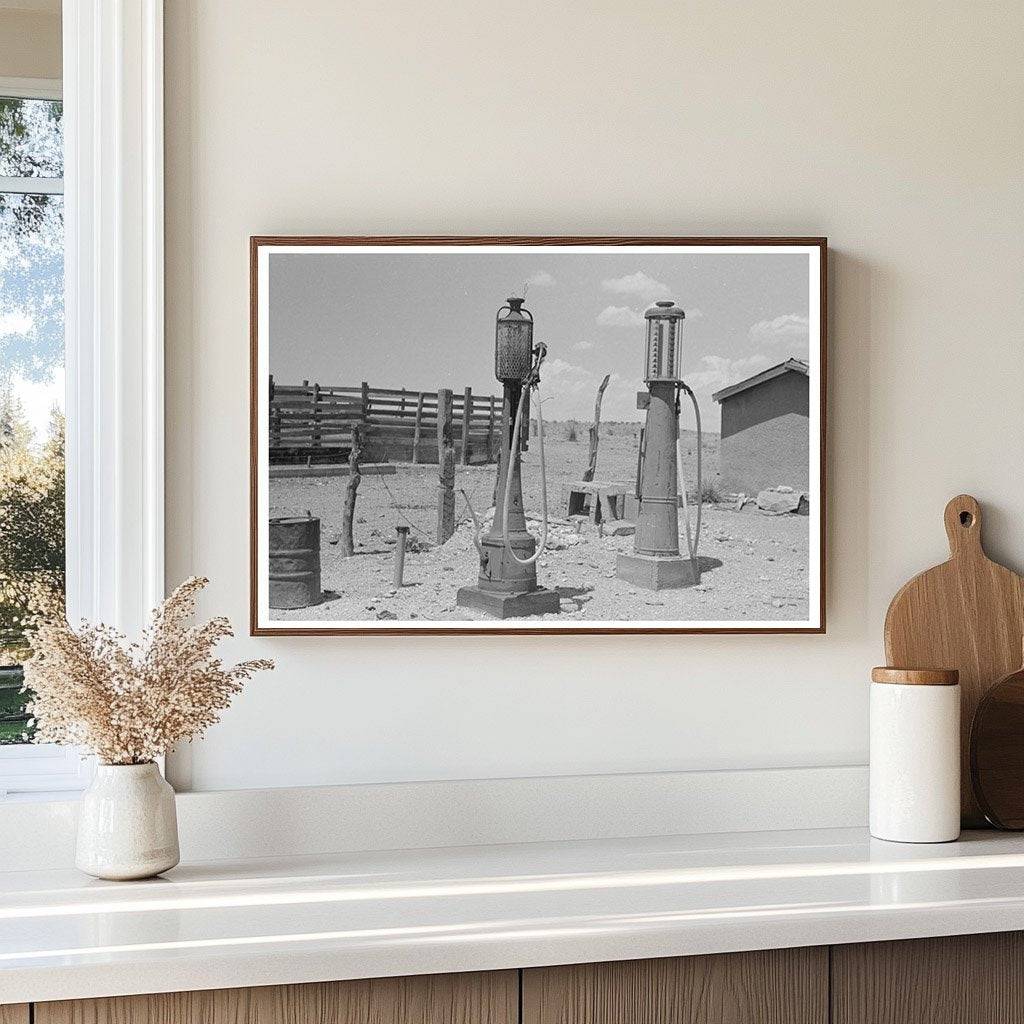 Gasoline Pumps at Walking X Ranch Marfa Texas 1939