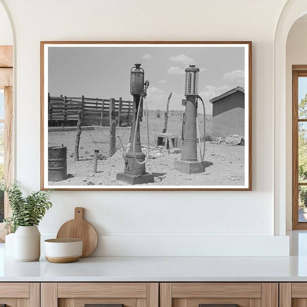 Gasoline Pumps at Walking X Ranch Marfa Texas 1939