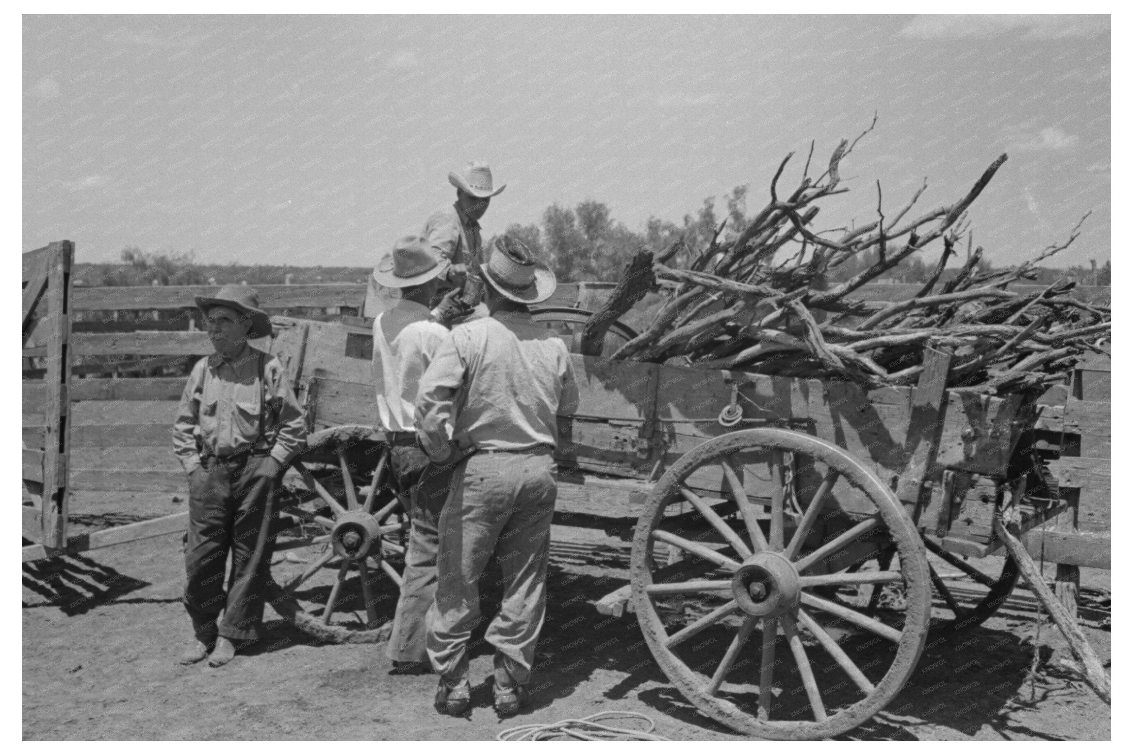 Vintage 1939 Wagon with Cooking Wood on Texas Ranch