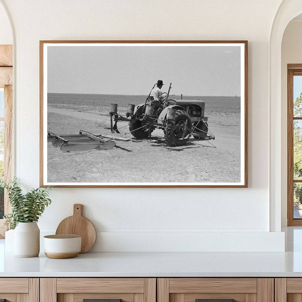 Tractor with Planter on Farm Near Ralls Texas May 1939