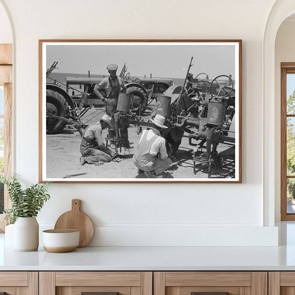 Day Laborers Working on Tractors in Ralls Texas 1939