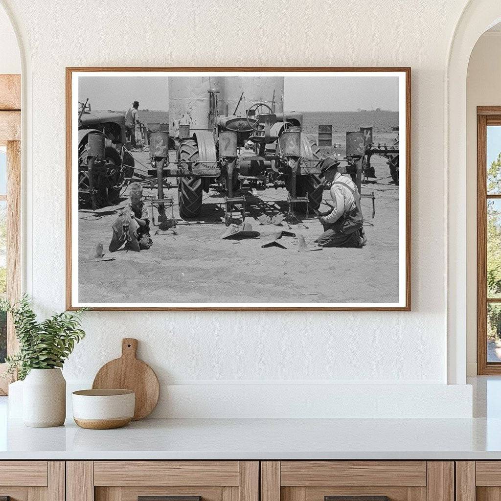 Tractor Planter Adjustments at Texas Farm May 1939