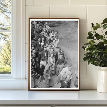 Tourists Line Up at Carlsbad Caverns New Mexico May 1939