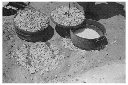 Biscuits in Dutch Oven on Texas Ranch May 1939