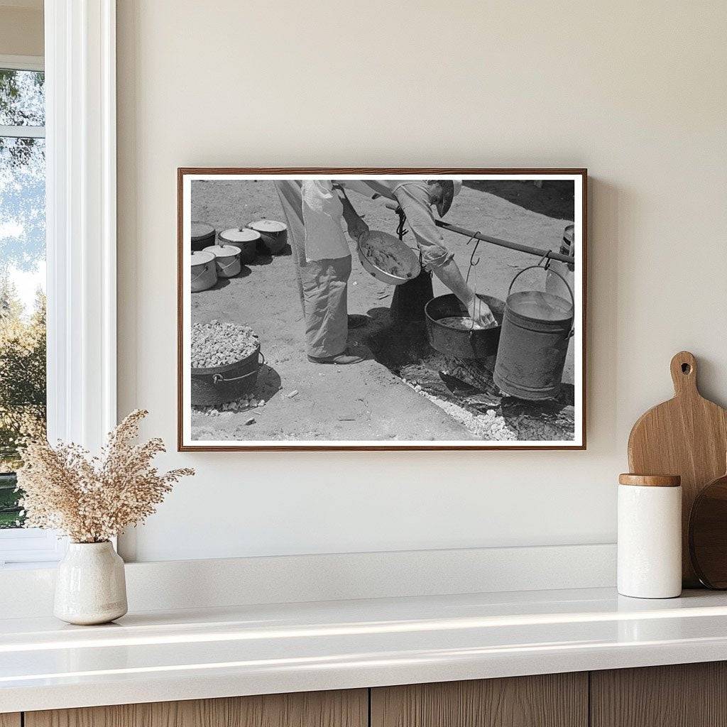 Camp Cook Preparing Food at Texas Ranch May 1939