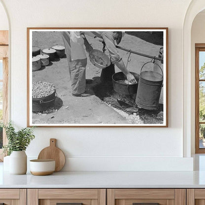 Camp Cook Preparing Food at Texas Ranch May 1939