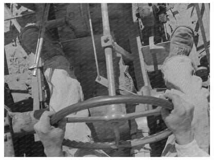 Day Laborer Operating Tractor on Texas Farm 1939